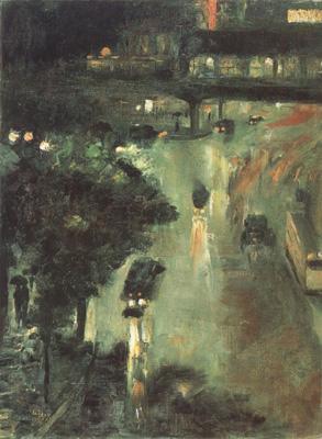 Lesser Ury Nollendorf Square at Night (nn02) Germany oil painting art
